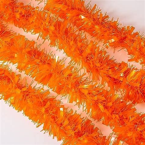 Amazon Anderson S Metallic Tinsel Twist Garland Black And Orange