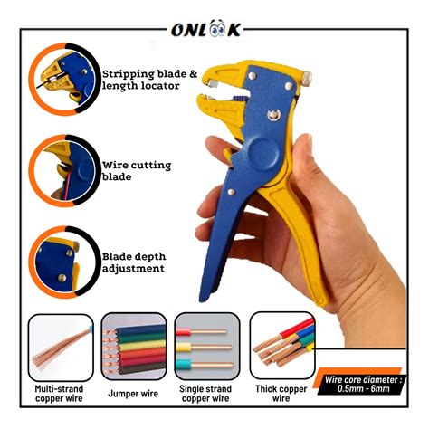 Jual Tang Pengupas Dan Pemotong Kabel 2in1 Automatic Wire Cable Stripper Peralatan Perkakas