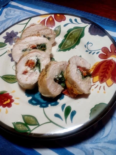 Dinner With The Clarks Goat Cheese Spinach And Sun Dried Tomato Chicken Roulade