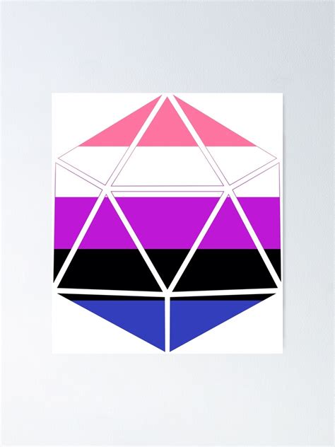 Genderfluid Pride Flag D20 Poster For Sale By Novotnydesigns Redbubble