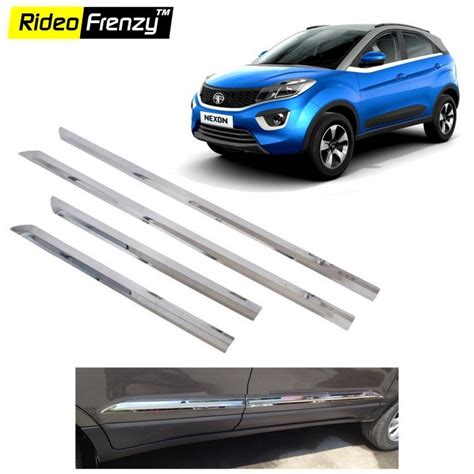 Buy Tata NEXON Stainless Steel Chrome Side Beading RideoFrenzy