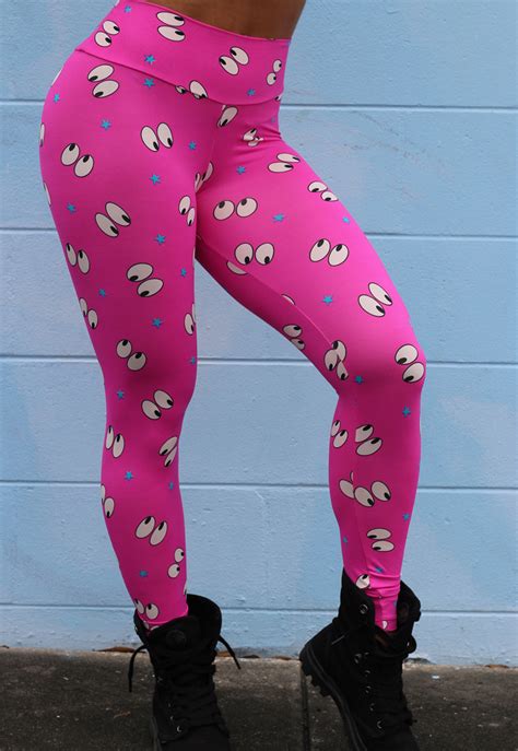 Leggings Beige And Pink Eye