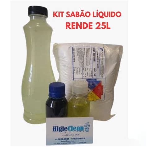 Base Para Sab O L Quido Concentrado Kit Completo Faz L Higie