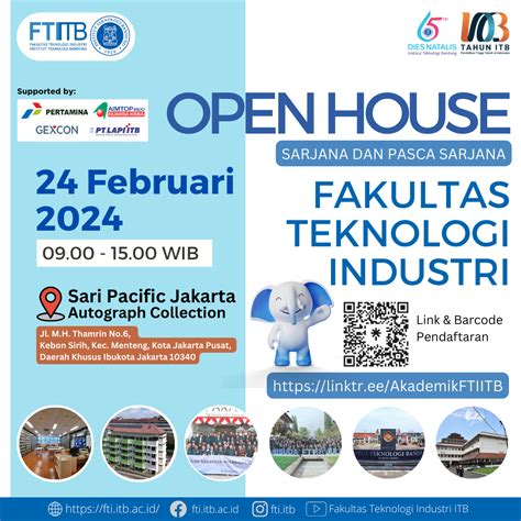 OPEN HOUSE Fakultas Teknologi Industri ITB Program Sarjana Pasca