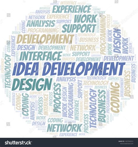 Idea Development Word Cloud Wordcloud Made With Royalty Free Stock