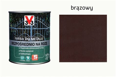 V33 Farba Do Metalu Na Rdzę Brązowy Mat 0 75L 9878175384 oficjalne