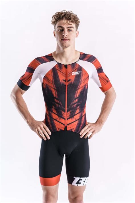 Triathlon Racer Man Ttsuit Z R D Triathlon Sleeved Red Vivacity Trisuit