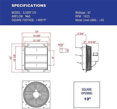 Ilg8sf12v Iliving 12 Inch Variable Speed Shutter Exhaust Fan Wall M Iliving Usa