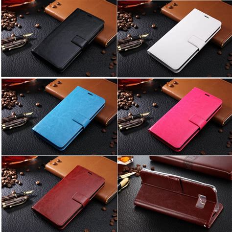 100 Unids 2017 Caballo Loco Pu Cuero Wallet Flip Caso Para Samsung S3