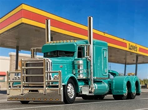 Dcp Teal Peterbilt W Flat Top Sleeper Ebay