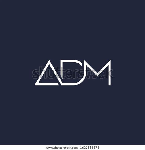 Adm Letter Monogram Typographic Logo Stock Vector Royalty Free