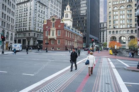 Boston Freedom Trail and Old State House – Stock Editorial Photo ...