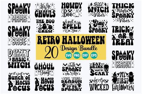 Retro Halloween Svg Design Bundle Bundle Creative Fabrica