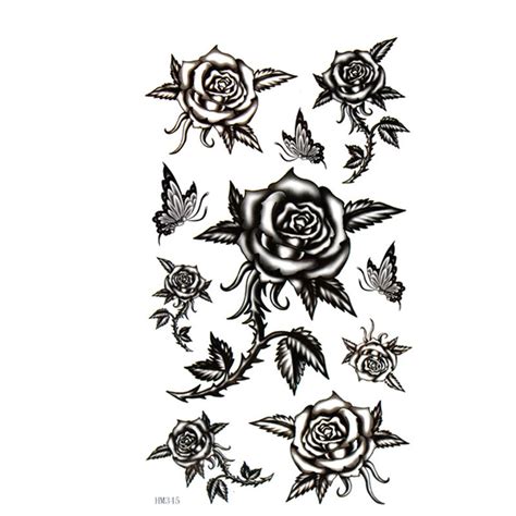 flower tattoos collections: Black Rose Tattoo Designs Ideas Photos Images