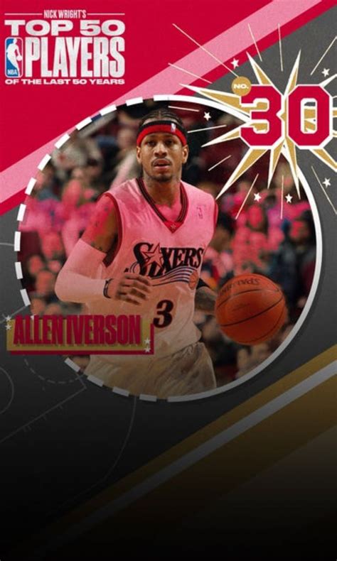 Top 50 Nba Players From Last 50 Years Allen Iverson Ranks No 30