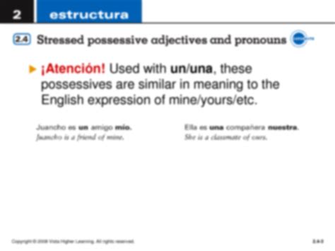 Solution How To Learn Spanish Posessive Pronouns And Adjectives