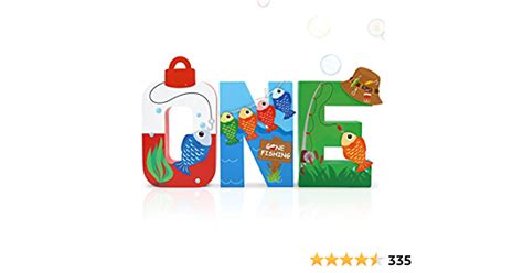 Gone Fishing Large One Letter Sign First Birthday The Big One