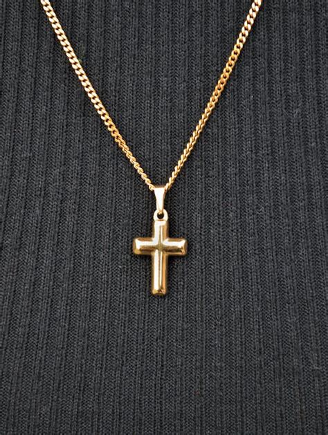 Gold Chain Cross Pendant | Grailed