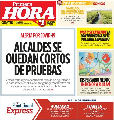 Periódico Primera Hora Puerto Rico Periódicos de Puerto Rico Toda