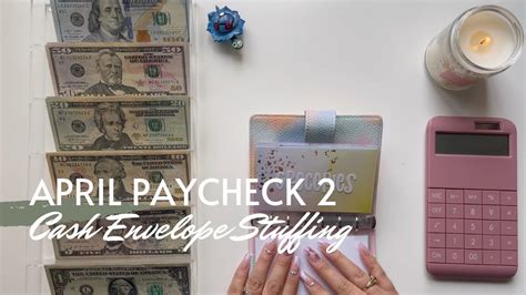 April Budget Cash Envelope And Sinking Fund Stuffing Paycheck