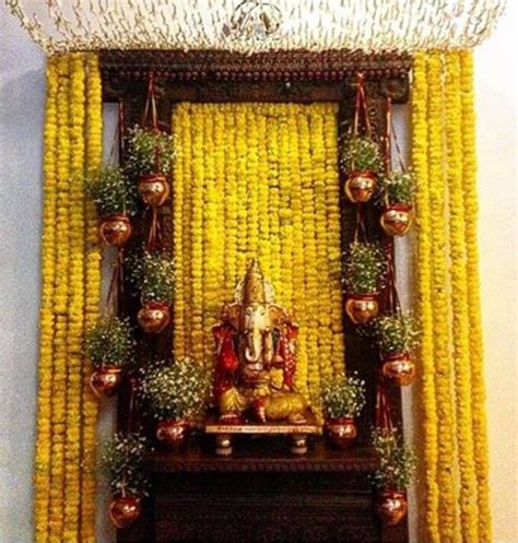 265 best Decoration for pooja. images on Pinterest | Ganapati ...