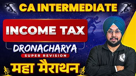 CA Inter Income Tax Super Revision Marathon Part 1 CA Jasmeet