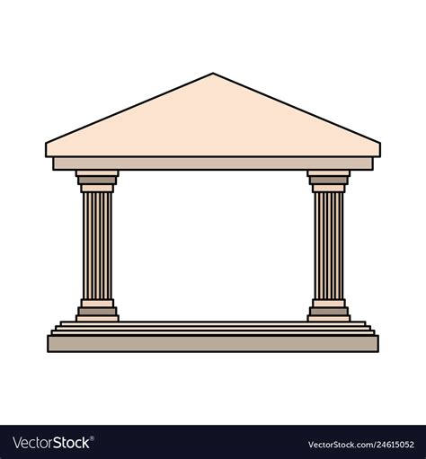 Bank building symbol Royalty Free Vector Image