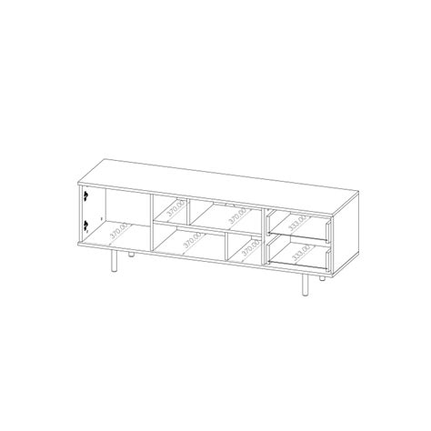 Szafka Rtv Z Szufladami 150cm Bianco Kaszmir Na Złotych Nogach