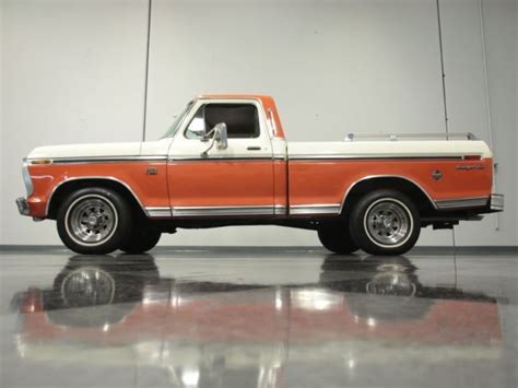 1974 Ford F 100 Ranger Xlt 78127 Miles Orange Pickup Truck 390 V8