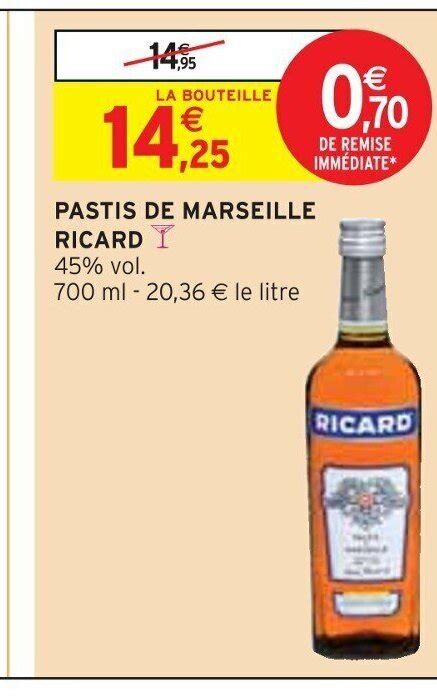 Promo Pastis De Marseille Ricard Y Chez Intermarch