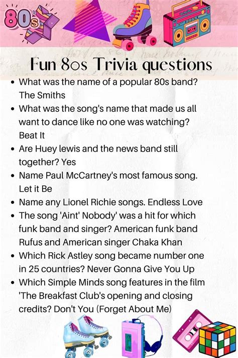 55 Fun 80s Trivia Questions With Answers Kids N Clicks