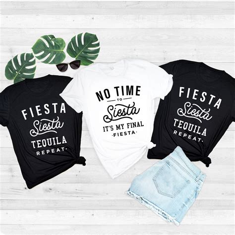 Fiesta Siesta Tequila Repeat Bachelorette Shirt Bachelorette Etsy