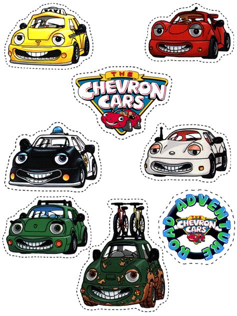 Chevron Cars Sticker Page