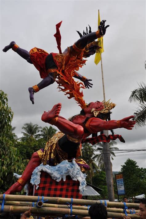 Ogoh Ogoh Festival Night Before Nyepi In Lovina Bali March