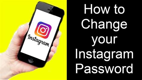 How To Change Your Instagram Password Youtube