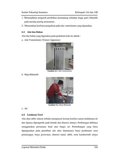 SOLUTION Laporan Praktikum Mekanika Fluida Modul 6 Aliran Melalui