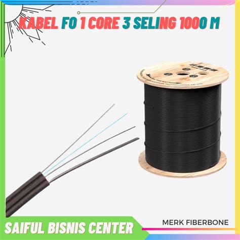 Jual Kabel FO Dropcore FTTH Dropwire Fiber Optic 3 Seling Fig8 1 2 4 6