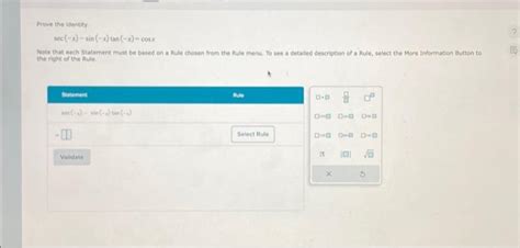 Solved Freve The Identity Sec X Sin X Tan X Cosx Note Chegg