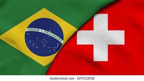 Brazil Vs Switzerland Flag Concept Vector Stock Vector (Royalty Free ...