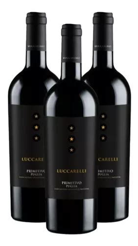 Vinho Luccarelli Primitivo Puglia Igp 750 Ml Kit 3 Un Frete grátis