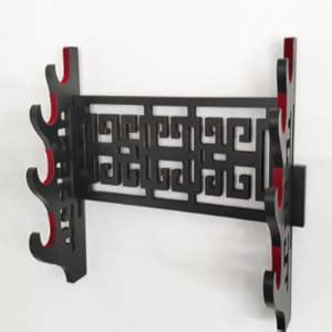 Amazon GUIIYLGG Sword Holder Katana Wall Mount 4 Tier Velvet