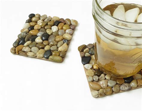 How To Make Diy River Rock Pebble Coasters Creative Green Living