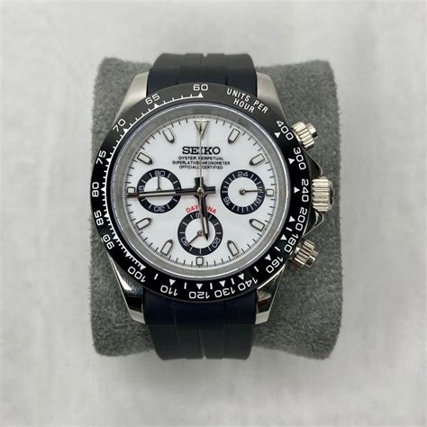 Seiko Mod Daytona Chronograph Vk63 Mecca Quartz With Panda Dial