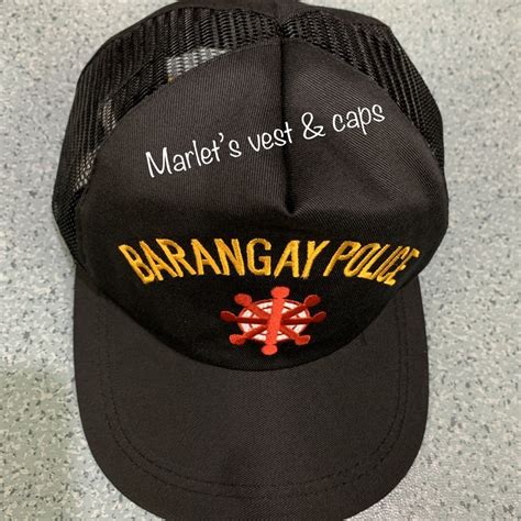 Side Nylon Full Cotton Barangay Tanod Caps Hat Cotton Twill All