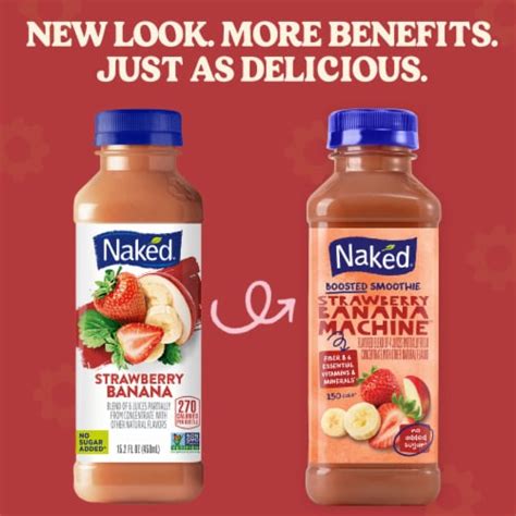 Naked Strawberry Banana Fruit Smoothie Drink Fl Oz King Soopers