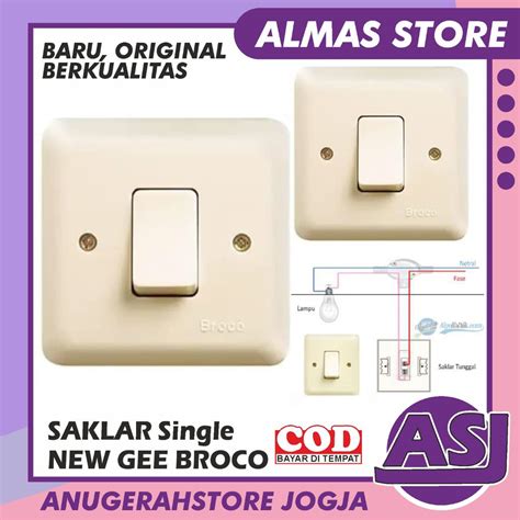 Jual Tombol On Off Saklar Sakelar Lampu Listrik Broco Tombol Tombol