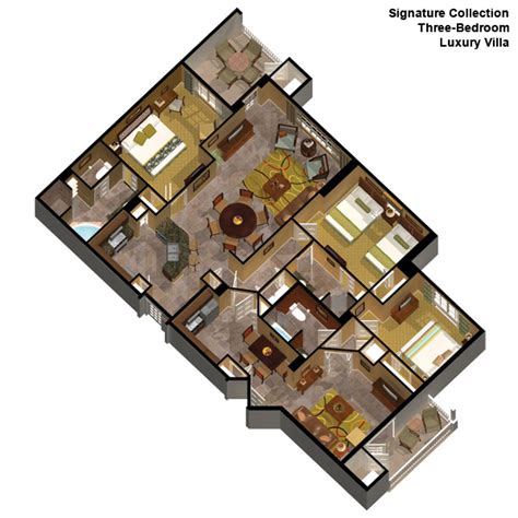 Orange Lake Resort 3 Bedroom Floor Plan - floorplans.click