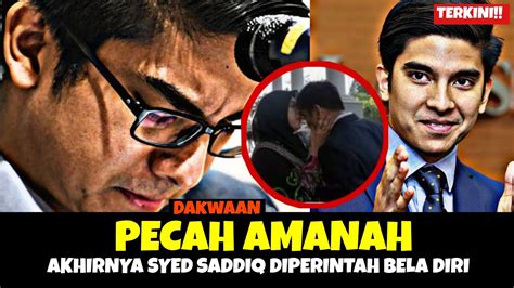 Terkini Syed Saddiq Diarah Bela Diri Dakwaan Pecah Amanah Rm Juta