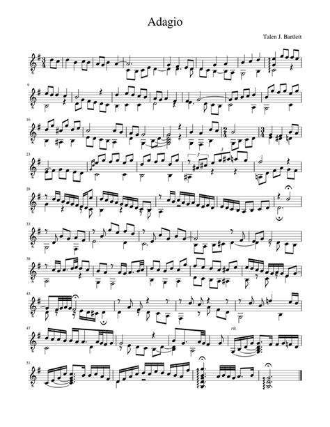 Adagio Sheet music for Guitar (Solo) | Musescore.com