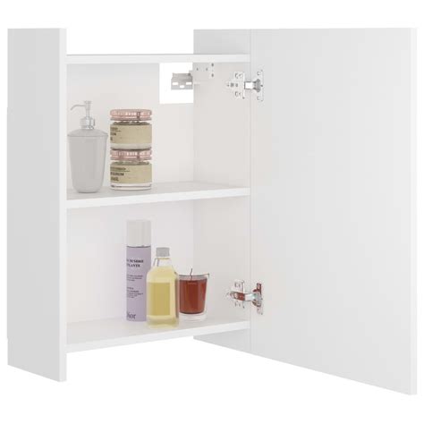 Dioche Armoire Miroir De Bain Blanc X X Cm Agglom R Yw